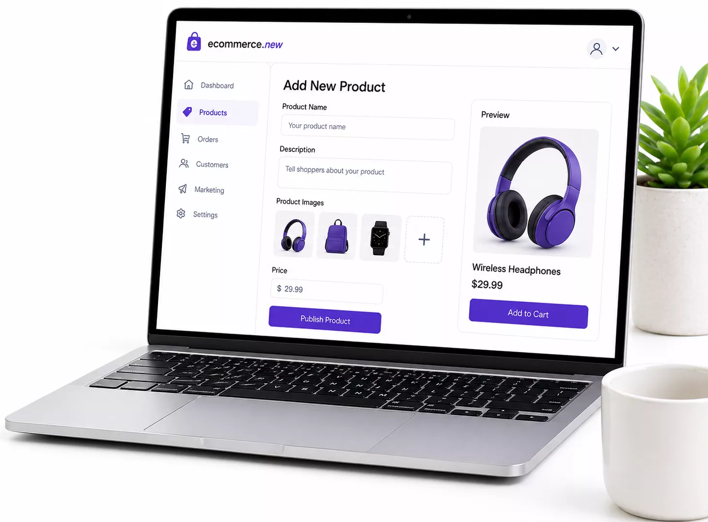 ecommerce dashboard preview